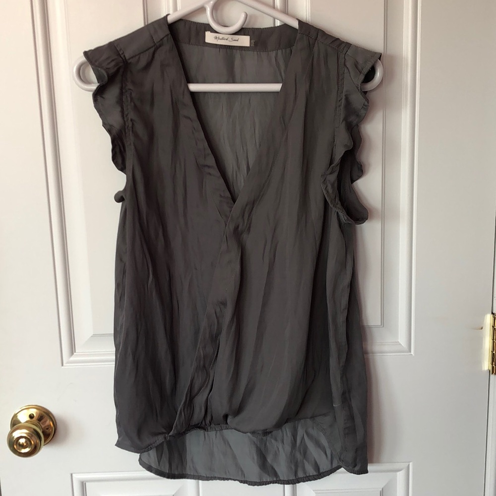 Silk sleeveless shirt